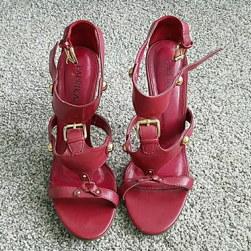 Paprika Strappy Heels